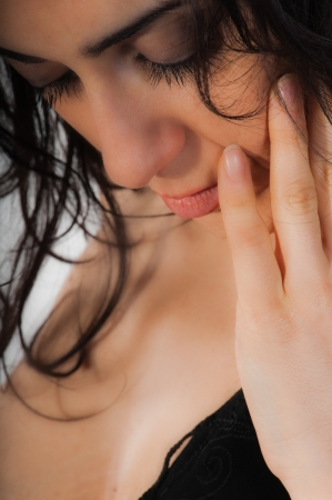 Portrait of beautiful sensual womanの写真素材