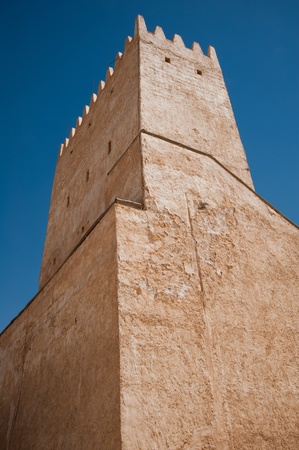 Historic Barazn Tower in the deserts of Qatarの写真素材