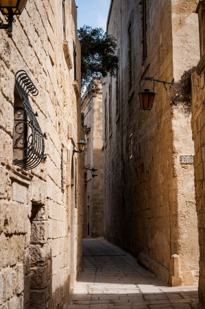 Architecture in Mdina, Malta, old city in Malta islandのeditorial素材