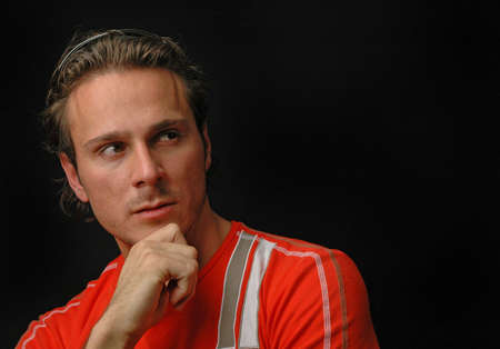 young and succesfull man portraitの写真素材