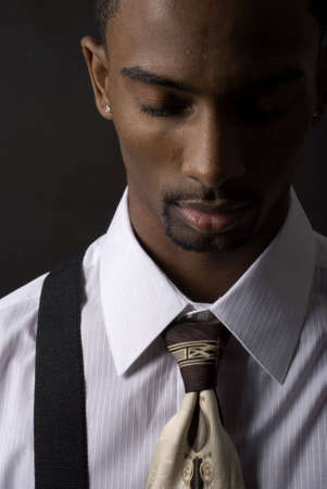 African American businessman is very sad and depressed