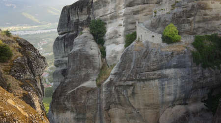 from Meteora looking southwest during sunset stunning images July 2021の写真素材