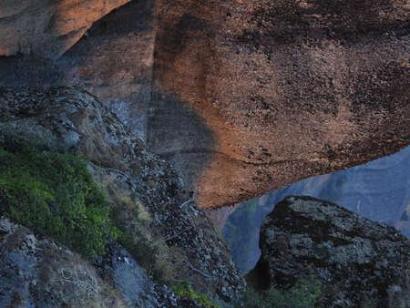 from Meteora looking southwest during sunset stunning images July 2021の写真素材