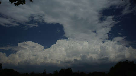 storm clouds make their appearance in the Thessalian plate Greece in July 
July  19th 2021 Greeceの写真素材