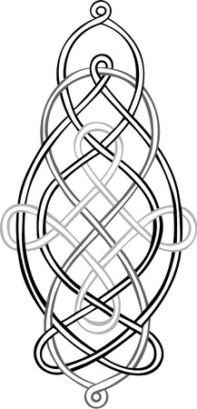 A stylised Celtic Knot comprising three individual knots intertwiningのイラスト素材