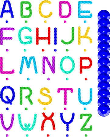  Sequin Alphabet Letters のイラスト素材