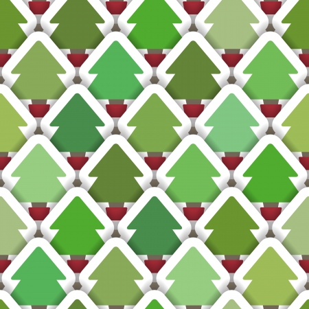 Seamless Christmas background tile with rows of layered Christmas Trees and drop shadows   Please note  this file is EPS10  It uses opacity masks のイラスト素材