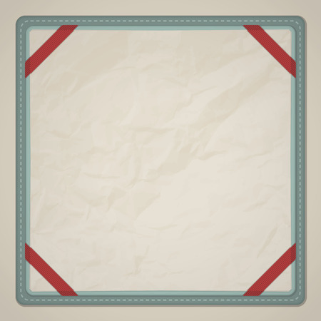 Square desk notepad with textured sheets of paper held down    のイラスト素材