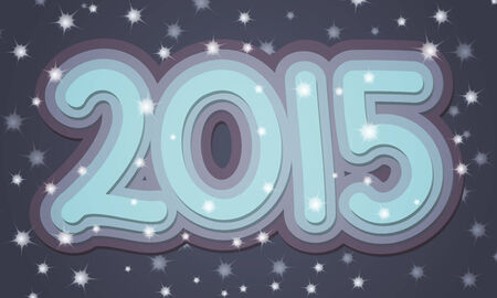 2015 in 3d effect raised letters with stars. For your New Year Celebrations.This file is Vector EPS10 and uses clipping mask, opacity mask and transparencies.のイラスト素材