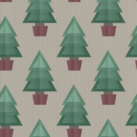 Seamless background tile with a 3d folded paper effect Christmas Tree pattern.This file is Vector EPS10. It uses transparencies, clipping mask and gradient mesh.のイラスト素材