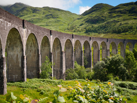 The curve of the Glenfinnan Viaductのeditorial素材