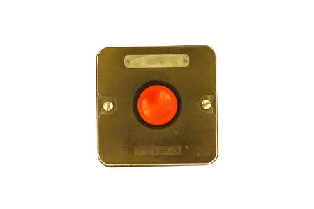 Old red b button