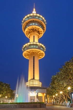 Banhan Chaemsai Tower at Suphan Buri Thailandのeditorial素材