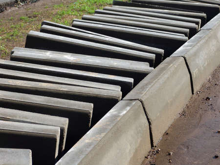 A city street in reconstructionの写真素材