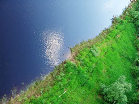 A river border view from topの写真素材