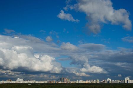 A skyline view of a big megapolisの写真素材