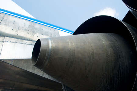 A fragment of a turbine of a turboreactive planeの写真素材