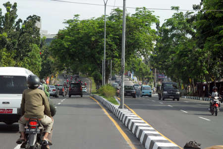 Roads and city traffic in Pekanbaru, november 2013のeditorial素材