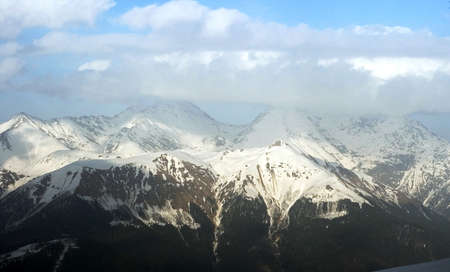 Panoramic view of the Caucasus mountains near Sochiの写真素材