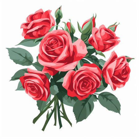 Bouquet of rosesのイラスト素材