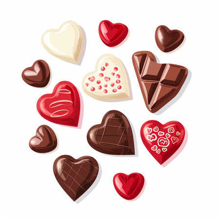 Valentine's Day chocolate selectionのイラスト素材