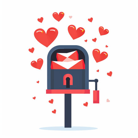 Love letters in mailboxのイラスト素材