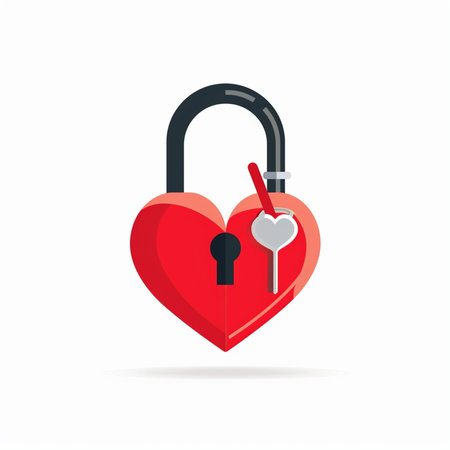 Heart shaped locksのイラスト素材
