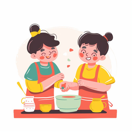 Couples pottery classのイラスト素材