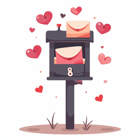 Love letters in mailboxのイラスト素材