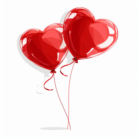 Heart shaped balloons 3のイラスト素材