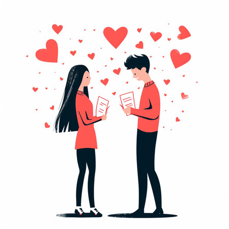 Couples falling in love 2のイラスト素材