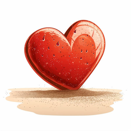 Love Heart in the sand 3のイラスト素材