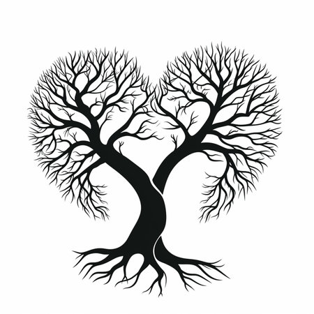 Heart shaped tree 4のイラスト素材