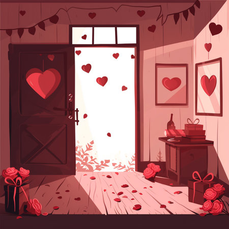 Valentines Day themed escape room 3のイラスト素材