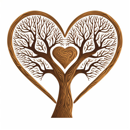 Heart shaped tree 3のイラスト素材