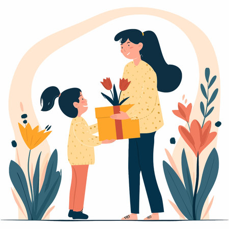 Mother's Day themed vector illustrationのイラスト素材