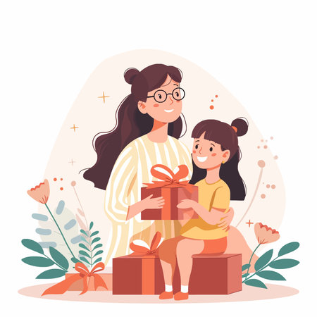 Mother's Day themed vector illustrationのイラスト素材