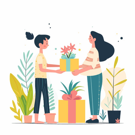 Mother's Day themed vector illustrationのイラスト素材