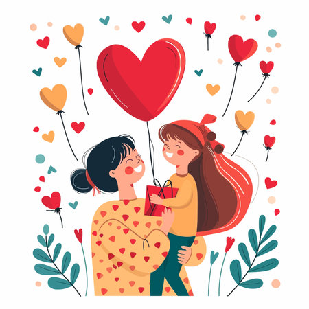 Mother's Day themed vector illustrationのイラスト素材