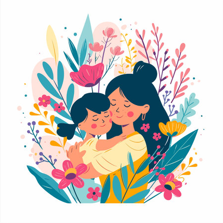 Mother's Day themed vector illustrationのイラスト素材