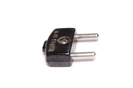 Black electric plug to the European standard  round の写真素材