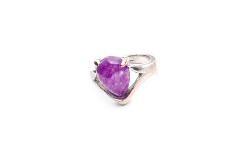 Female metal ring on a white background  Isolated object の写真素材