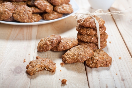 Photo of diet and healthy muesli cookiesの写真素材