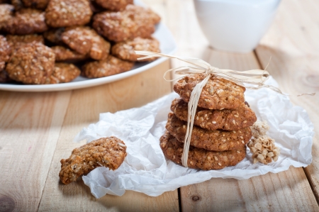 Diet and healthy muesli cookiesの写真素材