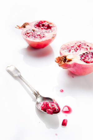 Juicy and ripe pomegranateの写真素材