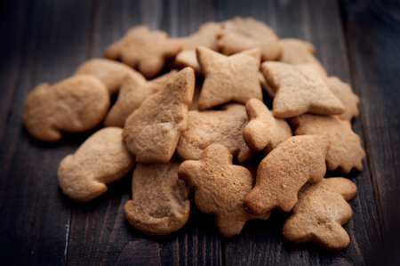 Aromatic and fresh gingerbread cookiesの写真素材