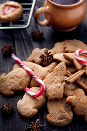 Aromatic and fresh gingerbread cookiesの写真素材