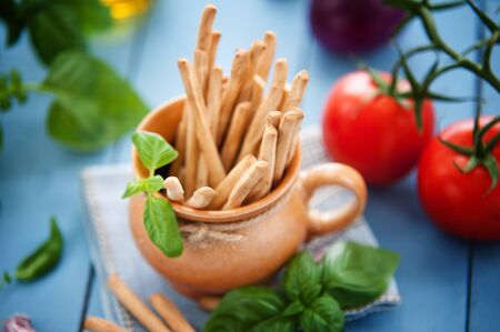 Crispy italian Grissini snackの写真素材