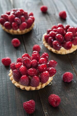 Delicious tart with berry fruitsの写真素材