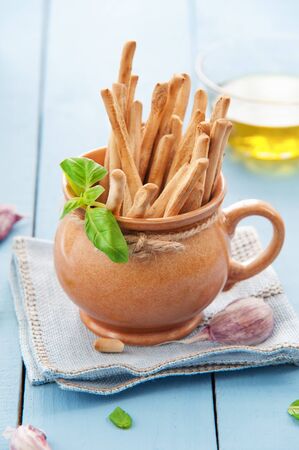 Crispy italian Grissini snackの写真素材